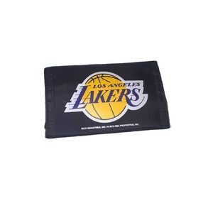 NBA Los Angeles Lakers Printed Tri-Fold Nylon Wallet by Rico Industries - Black